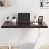 NNEVL Table Top Dark Brown 100x50x(2-6) cm Treated Solid Wood Live Edge