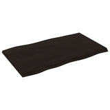 NNEVL Table Top Dark Brown 100x60x(2-4) cm Treated Solid Wood Live Edge