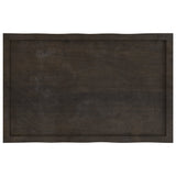 NNEVL Table Top Dark Brown 100x60x(2-4) cm Treated Solid Wood Live Edge
