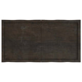 NNEVL Table Top Dark Brown 120x60x(2-4) cm Treated Solid Wood Live Edge