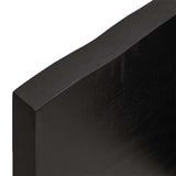 NNEVL Table Top Dark Brown 120x60x(2-4) cm Treated Solid Wood Live Edge
