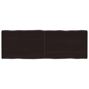 NNEVL Table Top Dark Brown 140x50x(2-4) cm Treated Solid Wood Live Edge