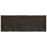 NNEVL Table Top Dark Brown 140x50x(2-4) cm Treated Solid Wood Live Edge