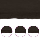 NNEVL Table Top Dark Brown 140x50x(2-4) cm Treated Solid Wood Live Edge