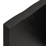 NNEVL Table Top Dark Brown 140x50x(2-4) cm Treated Solid Wood Live Edge
