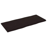 NNEVL Table Top Dark Brown 140x60x(2-4) cm Treated Solid Wood Live Edge