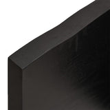 NNEVL Table Top Dark Brown 140x60x(2-4) cm Treated Solid Wood Live Edge