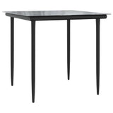 NNEVL 3 Piece Garden Dining Set with Cushions Black and Grey Poly Rattan