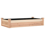 NNEVL Garden Raised Bed with Liner 120x60x25 cm Solid Wood Fir