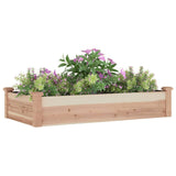 NNEVL Garden Raised Bed with Liner 120x60x25 cm Solid Wood Fir