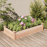 NNEVL Garden Raised Bed with Liner 120x60x25 cm Solid Wood Fir