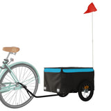 NNEVL Bike Trailer Black and Blue 30 kg Iron