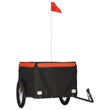 NNEVL Bike Trailer Black and Orange 45 kg Iron
