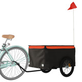 NNEVL Bike Trailer Black and Orange 45 kg Iron