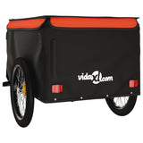NNEVL Bike Trailer Black and Orange 45 kg Iron