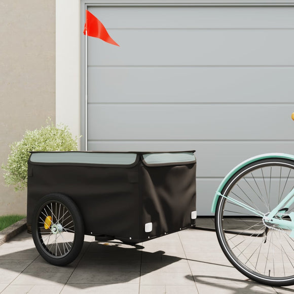 NNEVL Bike Trailer Black and Grey 45 kg Iron