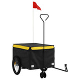 NNEVL Bike Trailer Black and Yellow 45 kg Iron