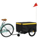 NNEVL Bike Trailer Black and Yellow 45 kg Iron