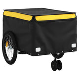 NNEVL Bike Trailer Black and Yellow 45 kg Iron