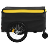 NNEVL Bike Trailer Black and Yellow 45 kg Iron