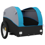 NNEVL Bike Trailer Black and Blue 45 kg Iron