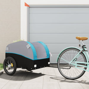 NNEVL Bike Trailer Black and Blue 45 kg Iron