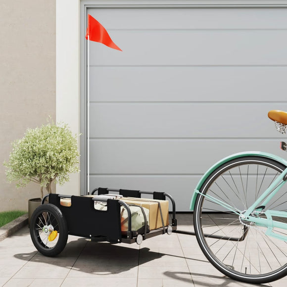 NNEVL Bike Trailer Black Oxford Fabric and Iron