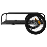 NNEVL Bike Trailer Black 135x70x37 cm Iron