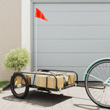 NNEVL Bike Trailer Black 135x70x37 cm Iron