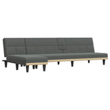 NNEVL L-shaped Sofa Bed Dark Grey 255x140x70 cm Fabric