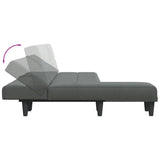 NNEVL L-shaped Sofa Bed Dark Grey 255x140x70 cm Fabric