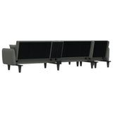 NNEVL L-shaped Sofa Bed Dark Grey 275x140x70 cm Fabric