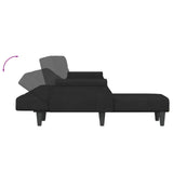 NNEVL L-shaped Sofa Bed Black 271x140x70 cm Velvet