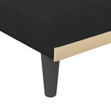 NNEVL L-shaped Sofa Bed Black 271x140x70 cm Velvet