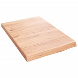 NNEVL Bathroom Countertop Light Brown 40x60x4 cm Treated Solid Wood