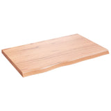 NNEVL Bathroom Countertop Light Brown 80x50x4 cm Treated Solid Wood