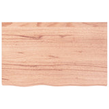 NNEVL Bathroom Countertop Light Brown 80x50x4 cm Treated Solid Wood