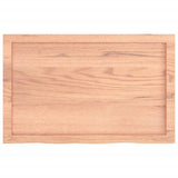 NNEVL Bathroom Countertop Light Brown 80x50x4 cm Treated Solid Wood