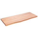 NNEVL Bathroom Countertop Light Brown 100x40x4 cm Treated Solid Wood