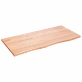 NNEVL Bathroom Countertop Light Brown 100x50x2 cm Treated Solid Wood