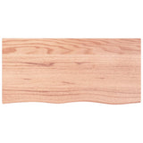 NNEVL Bathroom Countertop Light Brown 100x50x2 cm Treated Solid Wood