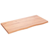 NNEVL Bathroom Countertop Light Brown 100x50x4 cm Treated Solid Wood