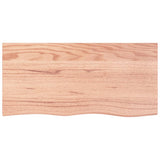 NNEVL Bathroom Countertop Light Brown 100x50x4 cm Treated Solid Wood