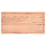NNEVL Bathroom Countertop Light Brown 100x50x4 cm Treated Solid Wood