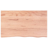 NNEVL Bathroom Countertop Light Brown 100x60x6 cm Treated Solid Wood