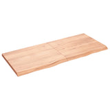 NNEVL Bathroom Countertop Light Brown 140x60x4 cm Treated Solid Wood
