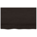 NNEVL Bathroom Countertop Dark Brown 80x50x4 cm Treated Solid Wood