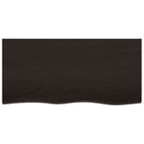 NNEVL Bathroom Countertop Dark Brown 100x50x4 cm Treated Solid Wood