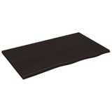 NNEVL Bathroom Countertop Dark Brown 100x60x2 cm Treated Solid Wood