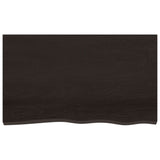 NNEVL Bathroom Countertop Dark Brown 100x60x2 cm Treated Solid Wood